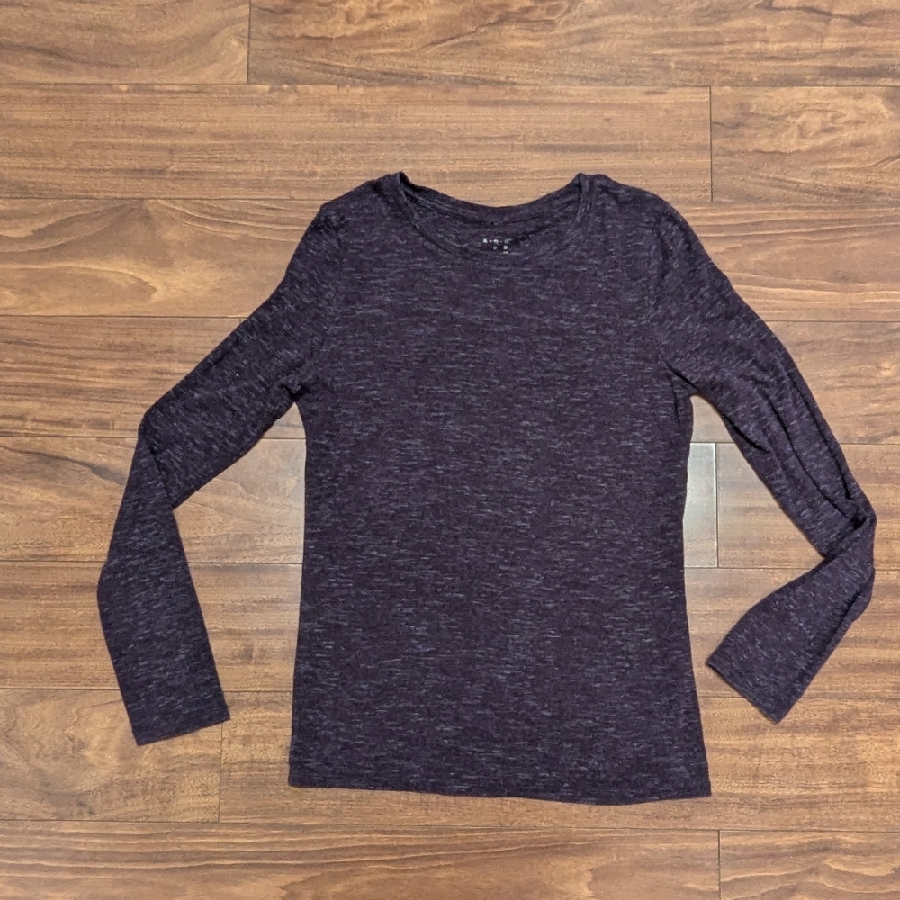 Women's Long Sleeve Top in Heathered Purple